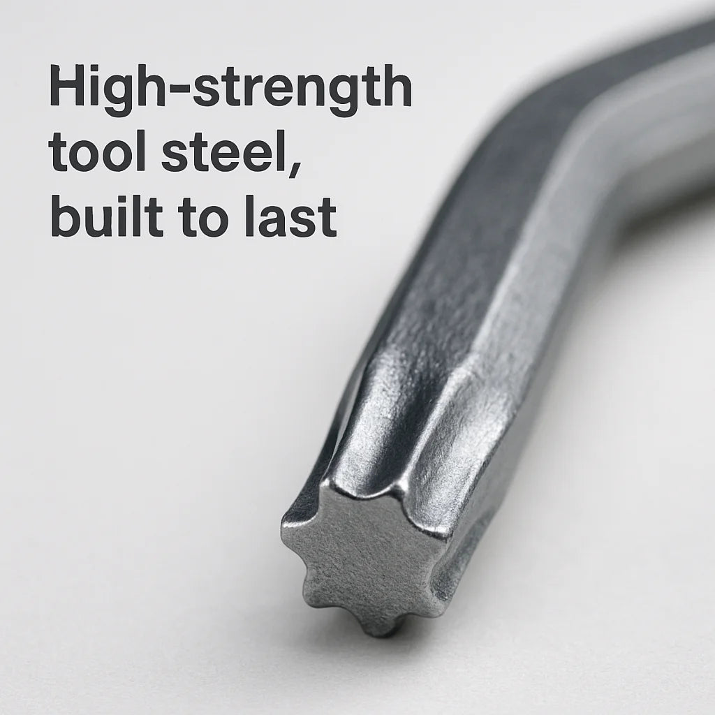 High Quality Professional T6-T30 Torx Hex Wrench Set Nickel Plated Universal Steel Flower Allen Key With Hole