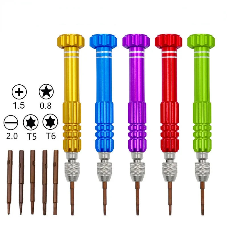 5 in 1 Screwdriver Set Multifunctional Mobile Phone Repair Tool Kit Screwdriver Bit Mini Precision Destornilladores Para Celular