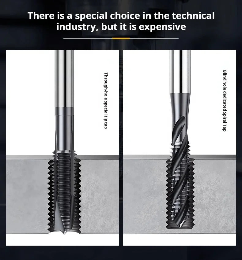 HSS Spiral Flute Taps M3 M4 M5 Machine Thread Cutting Tool High Speed Steel Metric Tap for Stainless Steel Copper