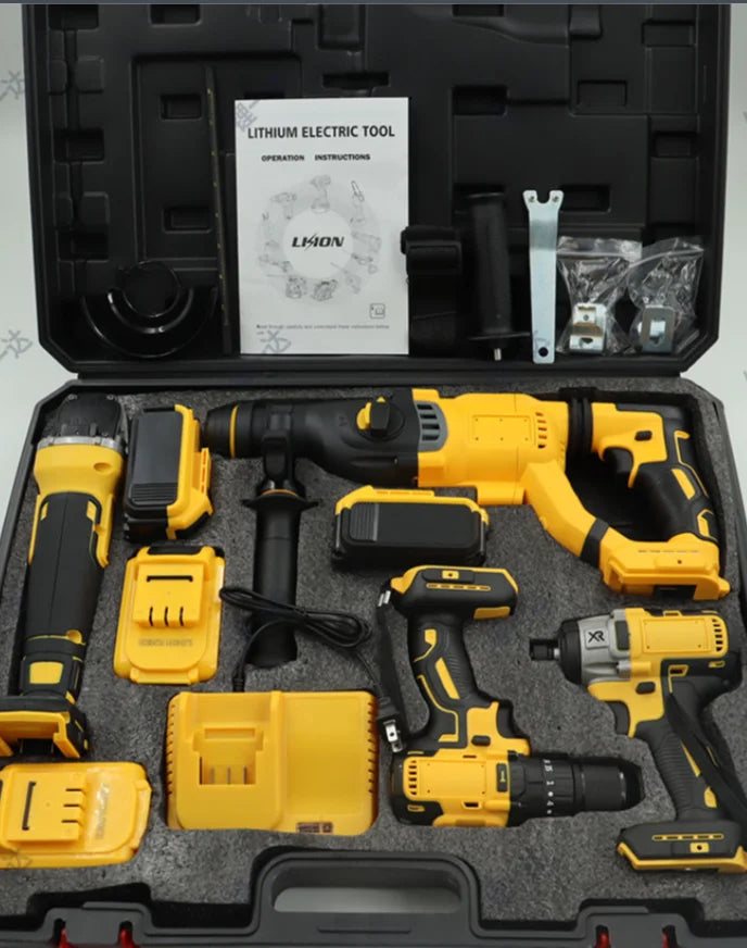 Multiple Styles Cordless Drill Machine Hand Wrench Electrical Power Tool Set Combo Kit One Tool Box OEM Customized for Repair